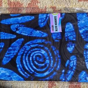 Summon Batik Fabric, 5 Yards, Blue and Black.